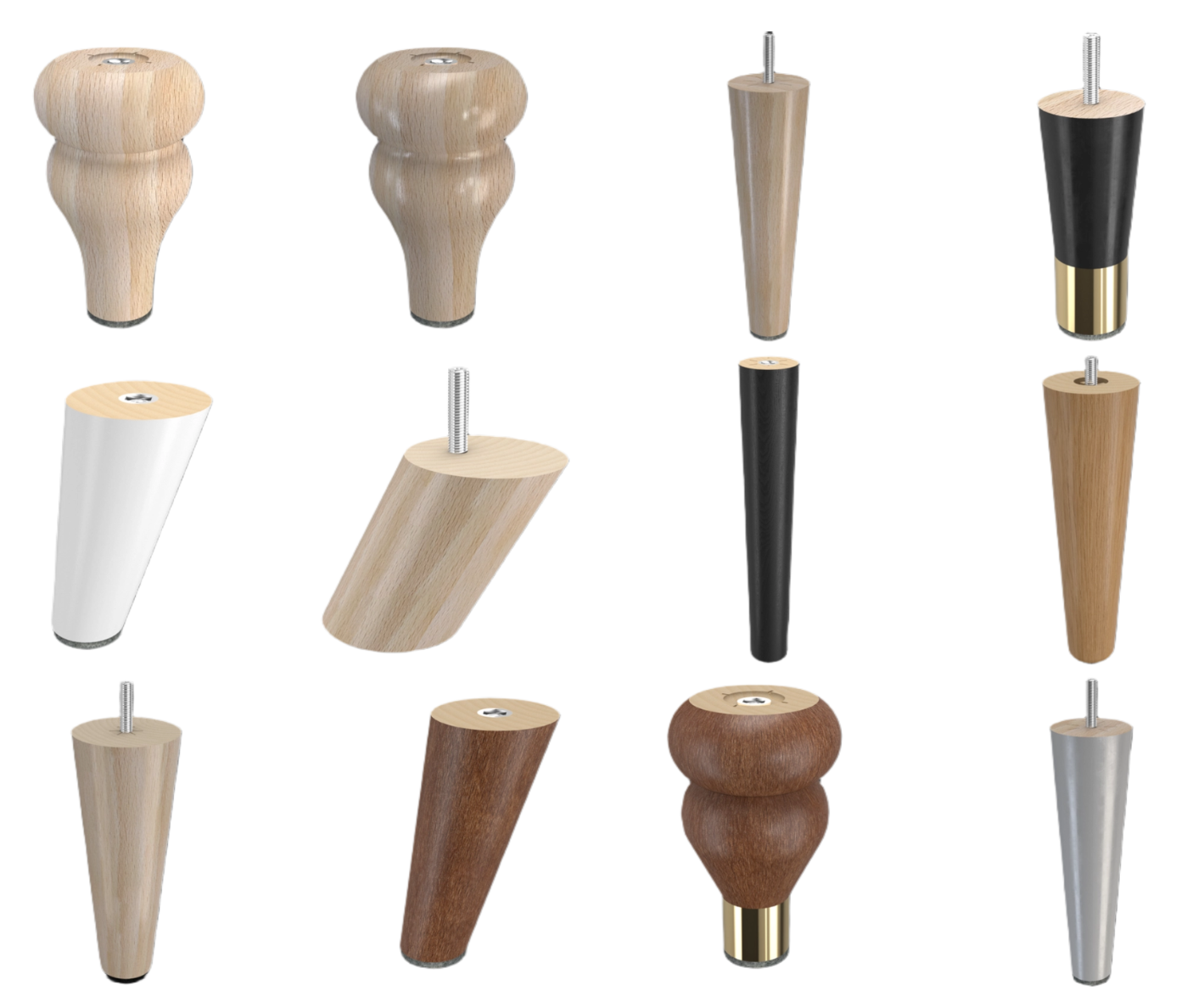 Turning in wood. Turned parts.